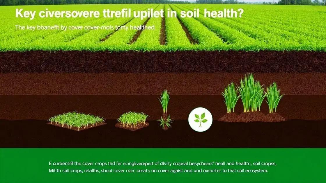 Key benefits of cover crops for soil health