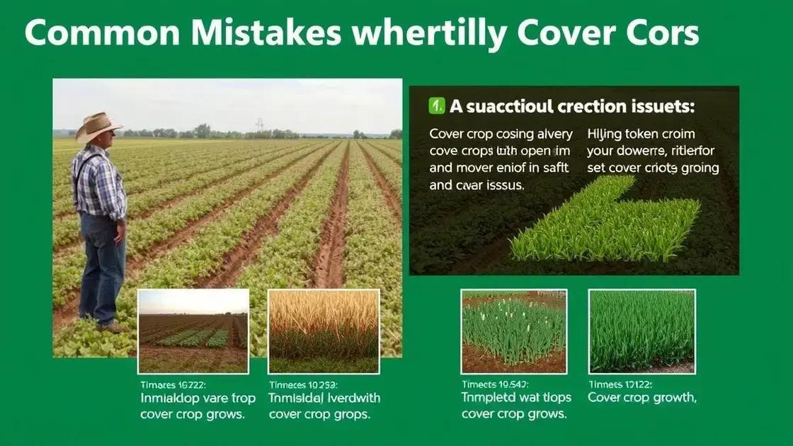 Common mistakes when utilizing cover crops