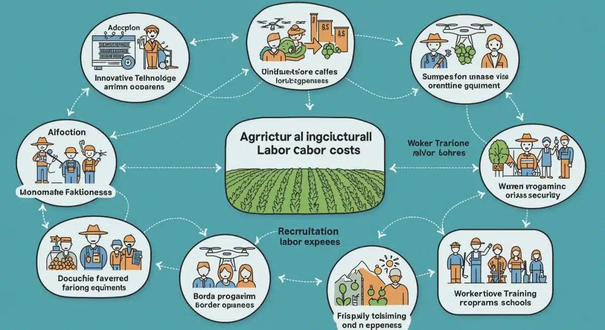 Infographic showing factors influencing agricultural labor costs