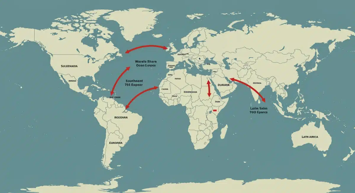 Infographic of key growth markets for US agricultural exports