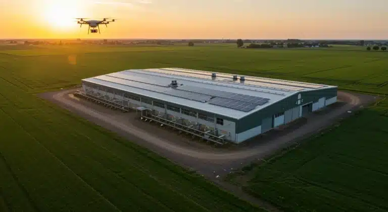 Modern smart barn with integrated technology for livestock management