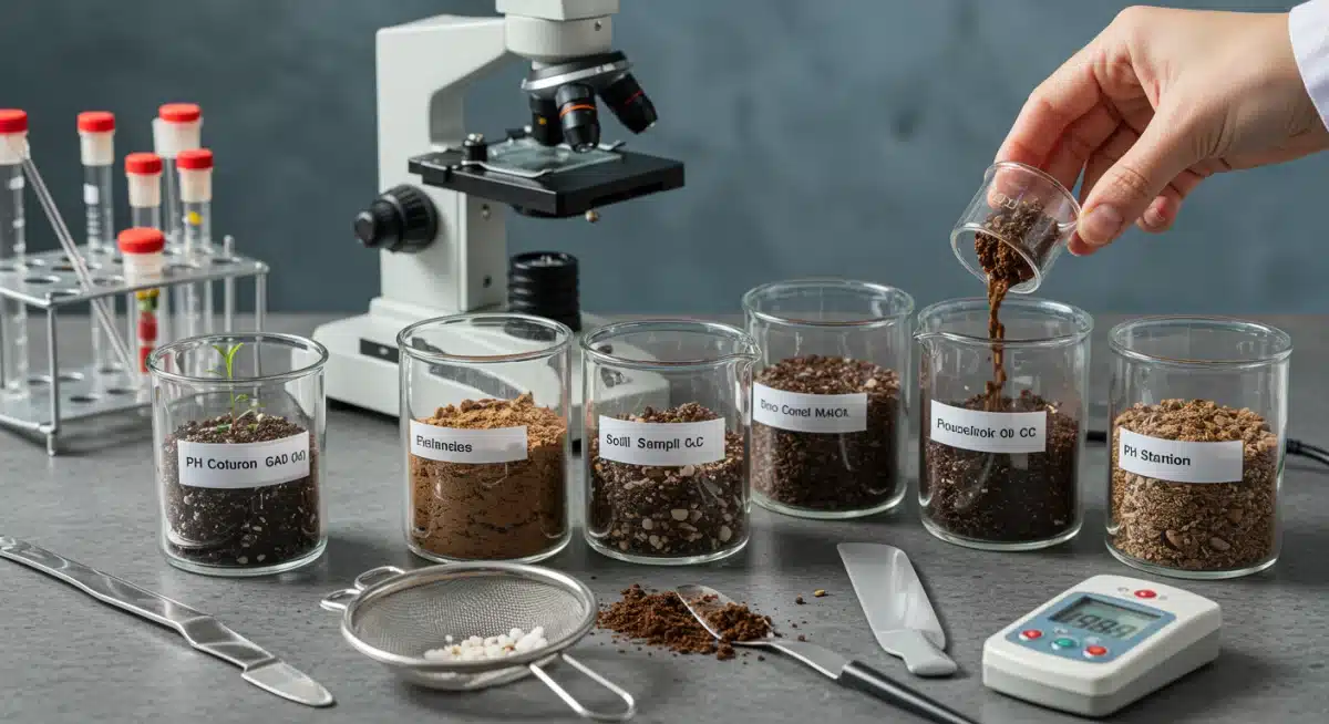 Detailed laboratory analysis of diverse soil samples