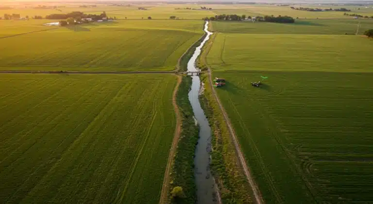 Sustainable farm with precision agriculture and cover crops