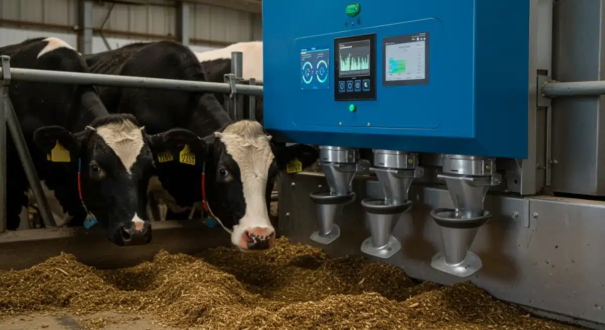 Smart feeding system optimizing feed conversion in modern cattle farming