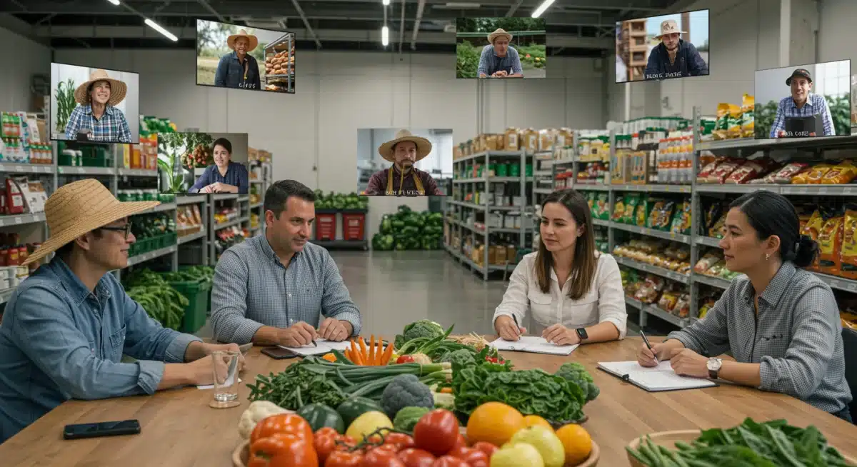 Stakeholders collaborating for transparency and efficiency in the agribusiness supply chain.