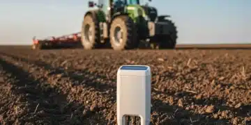 IoT soil moisture sensor in farm field