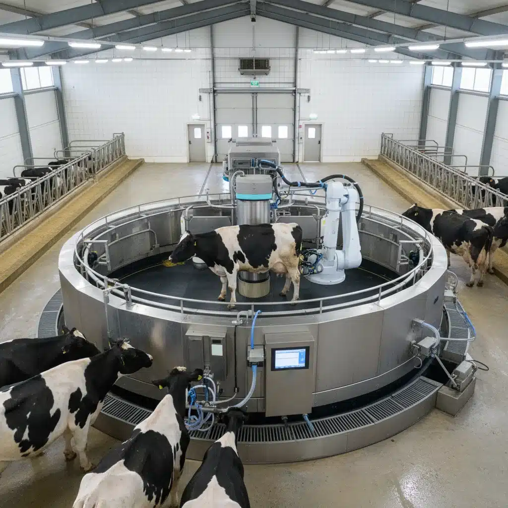 Robotic milking system in a modern dairy farm
